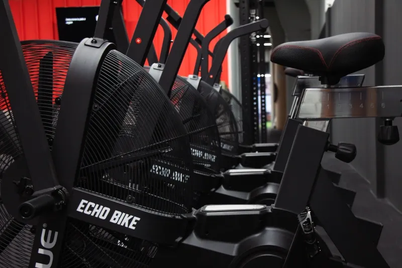 Bicis de aire en fila